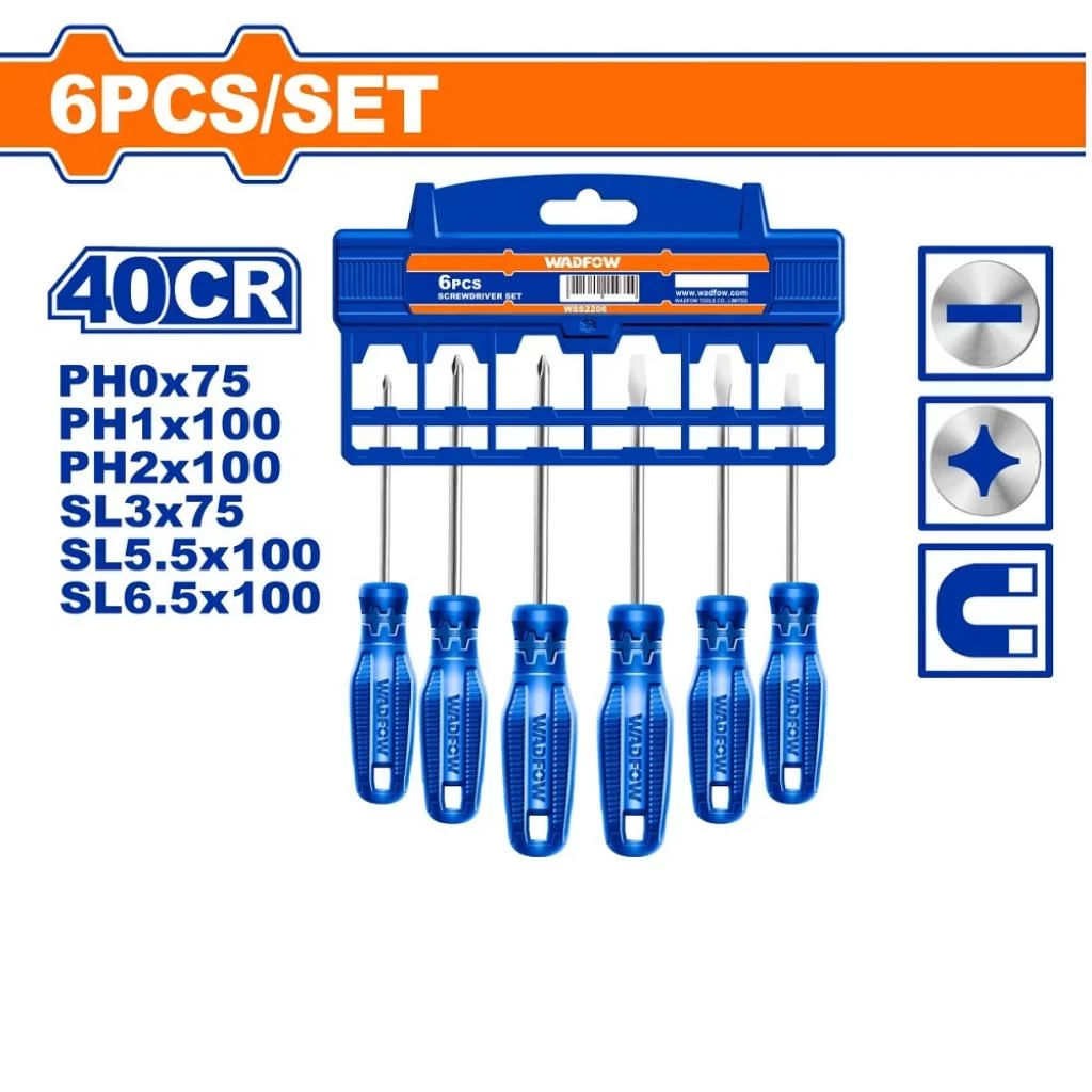 SET 6 ATORNILLADOR BASICO WADFOW (WSS2206)