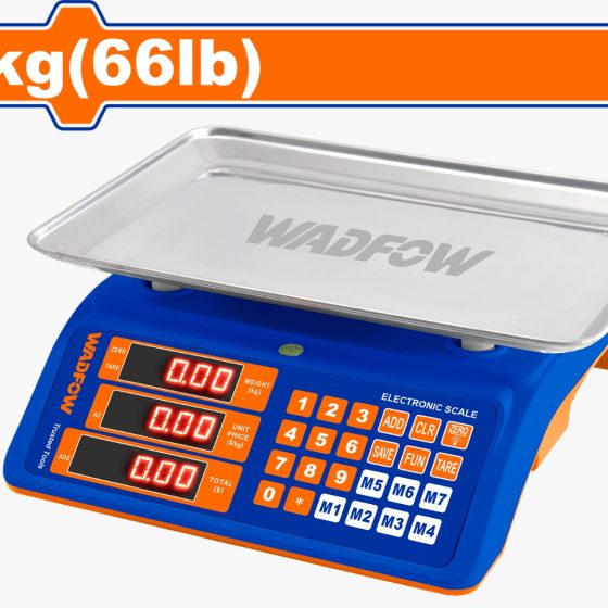 BALANZA DIGITAL 30KG WADFOW (WEC1520)