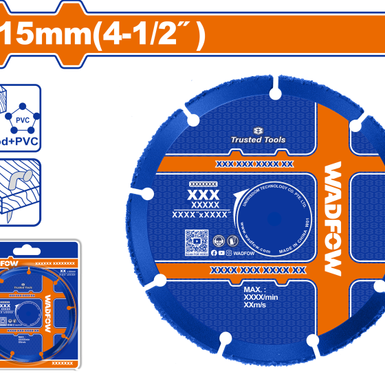 DISCO DIAMANTADO PARA MADERA DE 115MM (WCCD1K45)