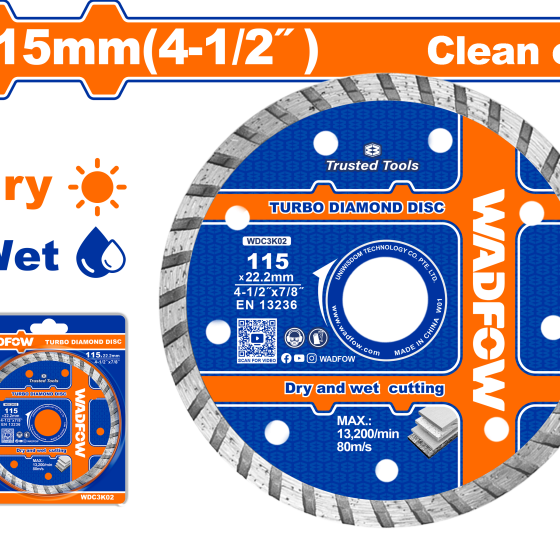 DISCO DIAMANTADO TURBO DE 4 1/2″ WADFOW (WDC3K02)