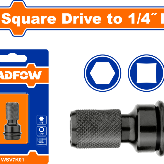ADAPTADOR HEXAGONAL PARA LLAVE DE IMPACTO WADFOW (WSV7K01)