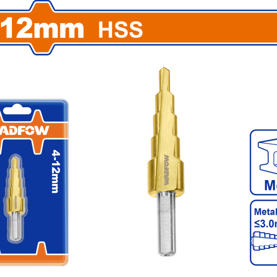 BROCA ESCALONADA DE 4-12MM WADFOW (WJD1402)