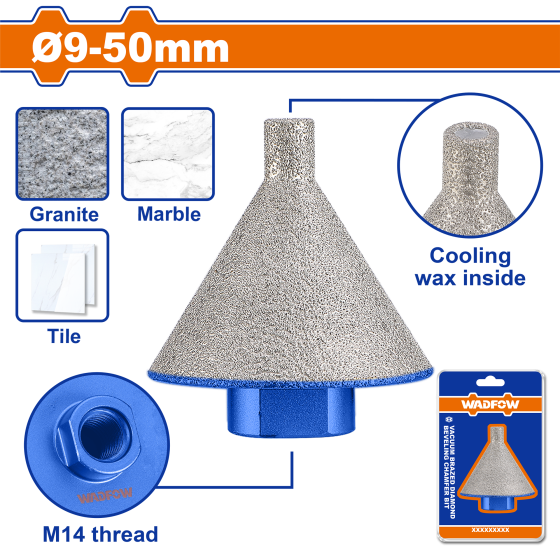 BROCA BISELADORA DE 9-50MM WADFOW (WKJ3K04)